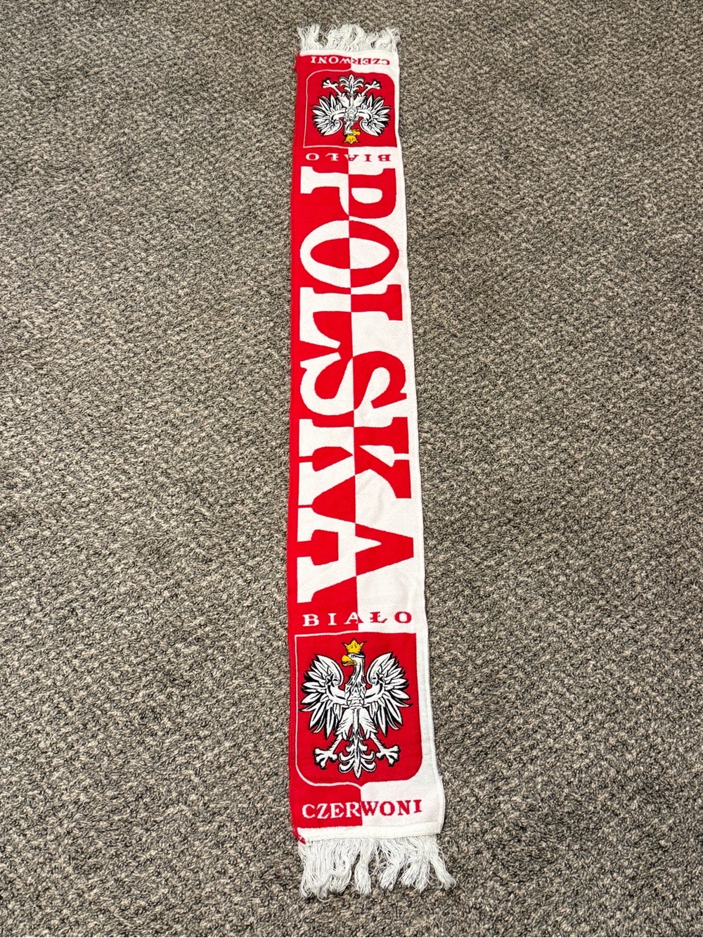 Poland National Team Polska Soccer Scarf Woven Czerwoni Unisex